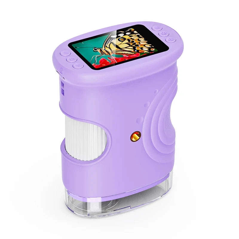 1000X Handheld Microscope for Kids with Screen-Pink / 1000X
