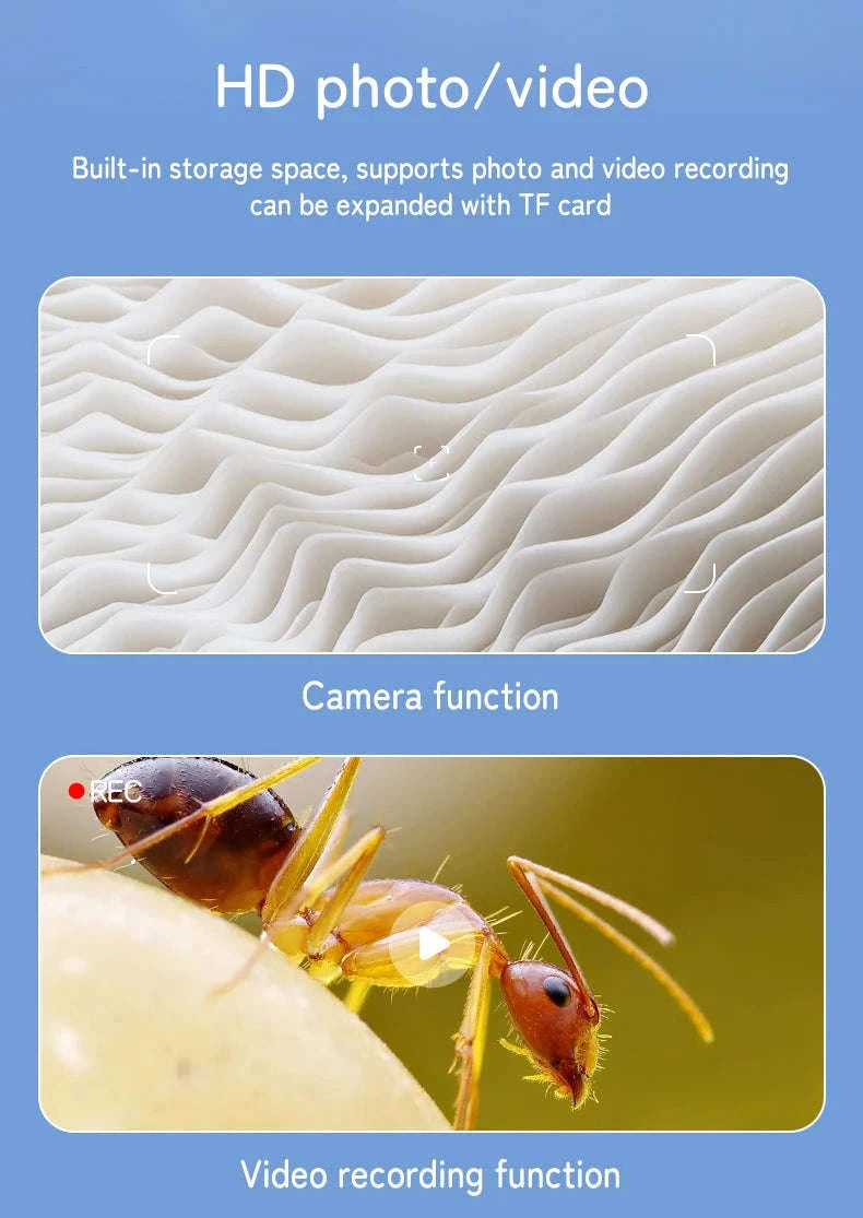 1000X Handheld Microscope for Kids with Screen-Pink / 1000X