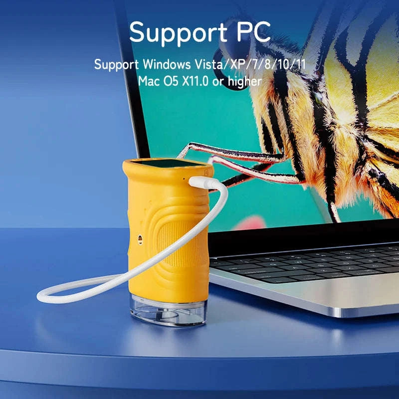 1000X Handheld Microscope for Kids with Screen-Pink / 1000X