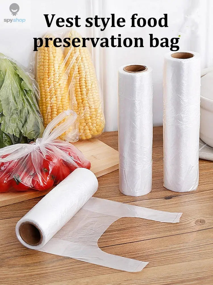 100PCS Vest Type Food Grade Thickened Breakpoint Storage Bag Refrigerator With Roll Household Disposable Hand 3 Sizes Optional Spy-shop.com