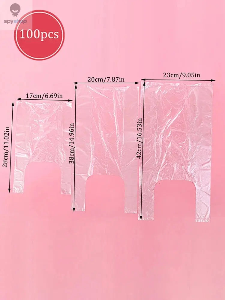 100PCS Vest Type Food Grade Thickened Breakpoint Storage Bag Refrigerator With Roll Household Disposable Hand 3 Sizes Optional Spy-shop.com