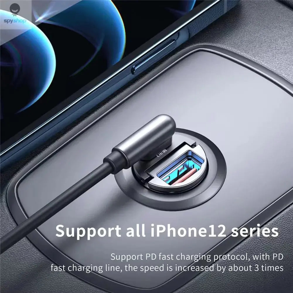 100W/200W QC3.0 PD Mini Car Charger 12-24V Lighter Fast Charging Car USB Type C Charger for Xiaomi Samsung Huawei iPhone Power Spy-shop.com