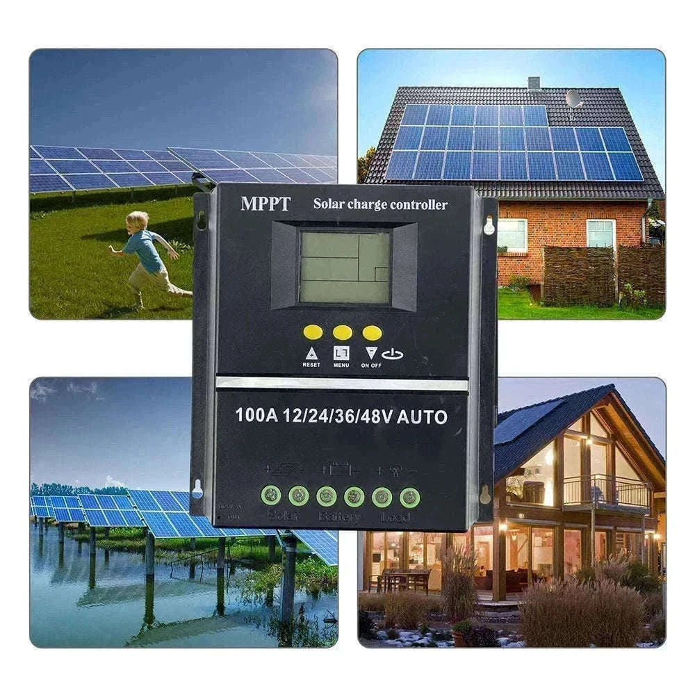 100A MPPT Solar Charge Controller with Dual USB-100A