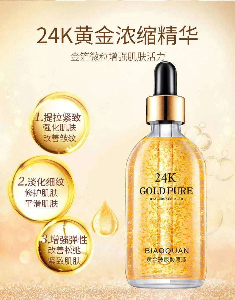 100ml 24K Gold Face Serum with Hyaluronic Acid & Niacinamide-Gold Ginseng