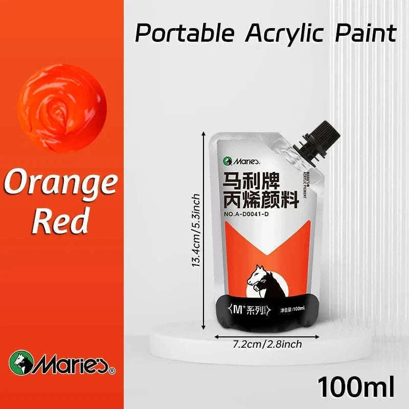 100ml Acrylic Paint Set for Vibrant Creative Projects-Black