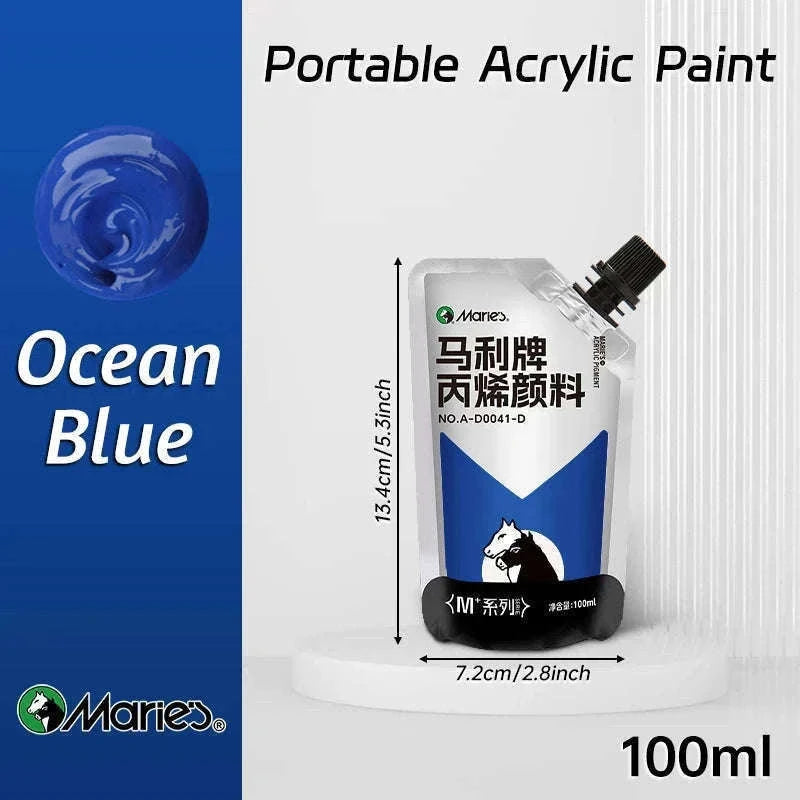 100ml Acrylic Paint Set for Vibrant Creative Projects-Black