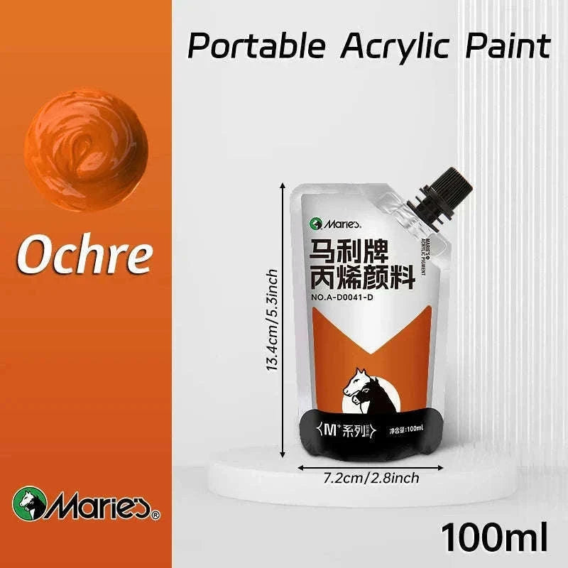 100ml Acrylic Paint Set for Vibrant Creative Projects-Black