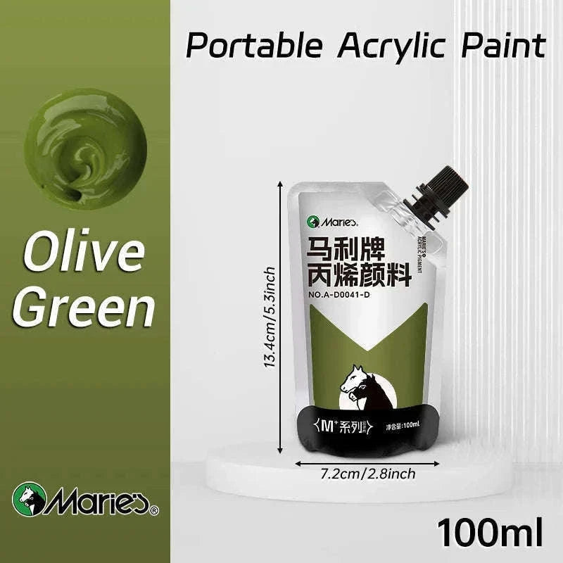 100ml Acrylic Paint Set for Vibrant Creative Projects-Black