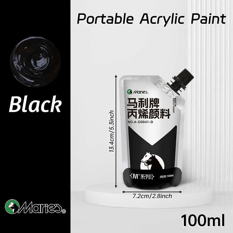 100ml Marie’s Acrylic Paint Set-Black