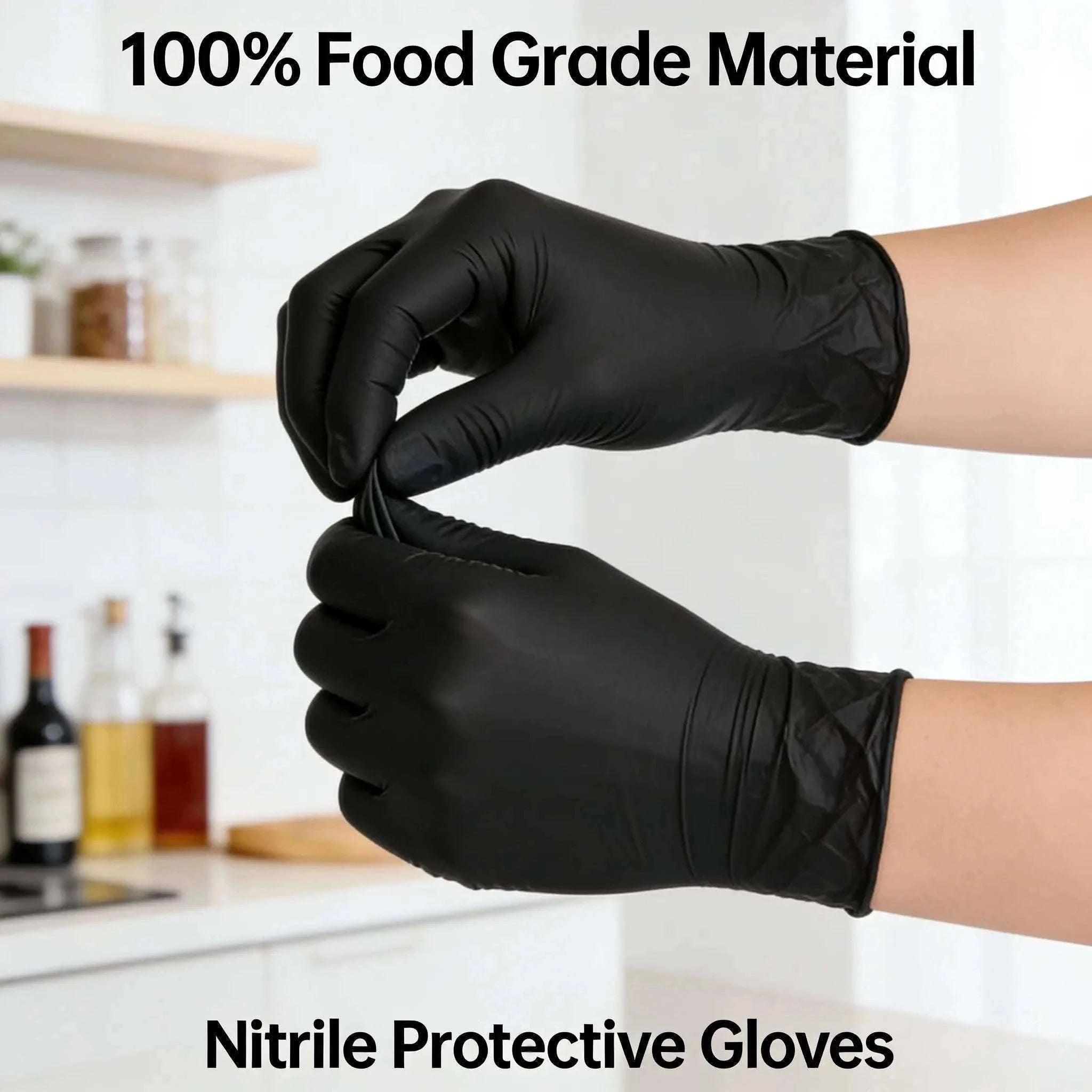 100PCS Black Disposable Cleaning Gloves for Salon, Tattoo & Dishwashing-Pink / M / United States