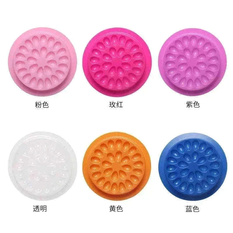 100pcs Eyelash Glue Holder Pads for Cleaner Lash Work-rose