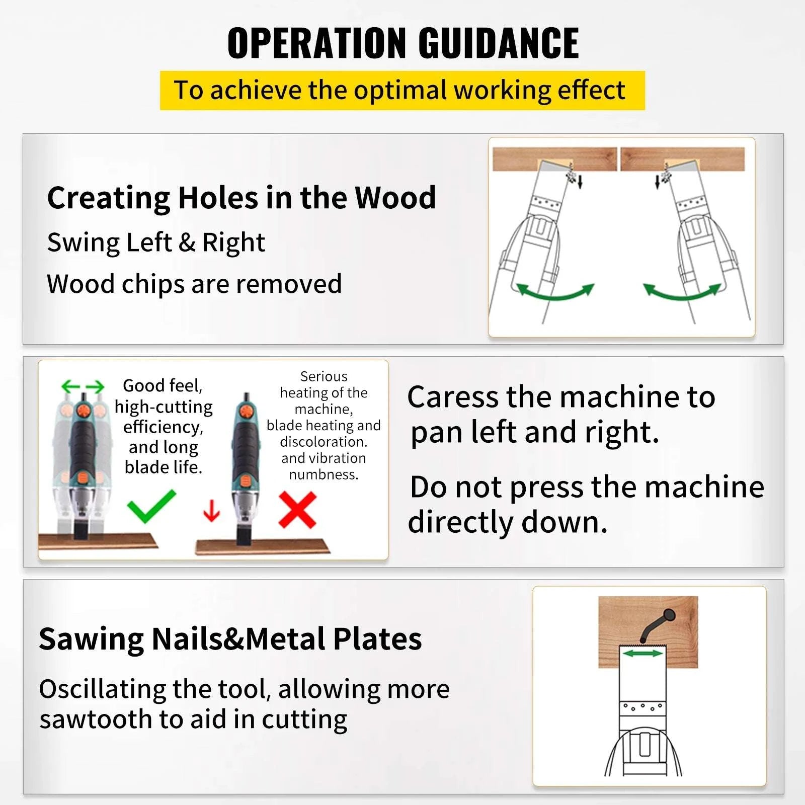 100PCS Oscillating Multitool Saw Blades Kit for Wood Metal Plastic-United States