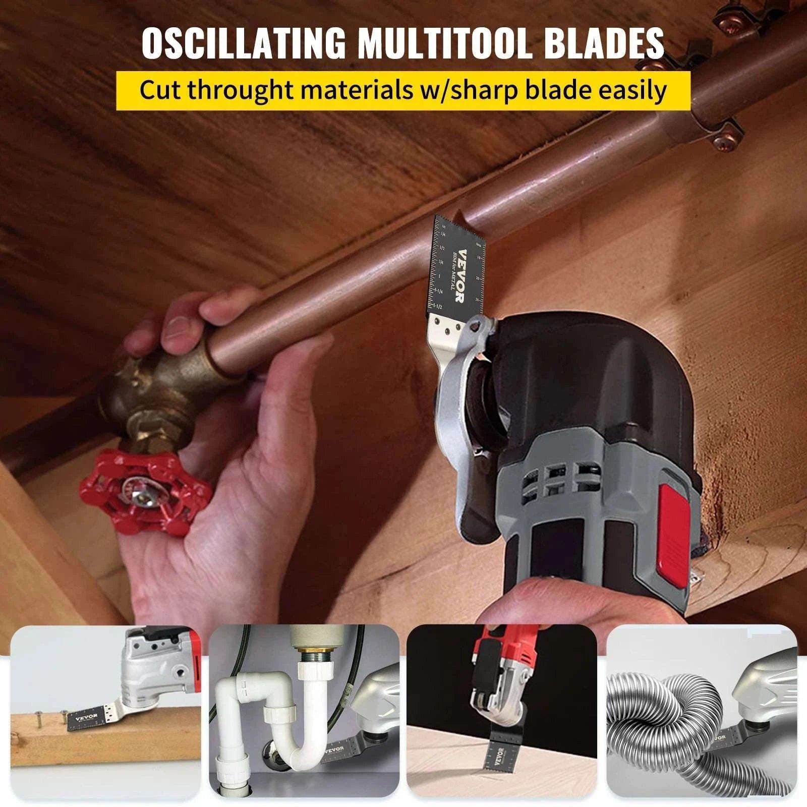 100PCS Oscillating Multitool Saw Blades Kit for Wood Metal Plastic-United States