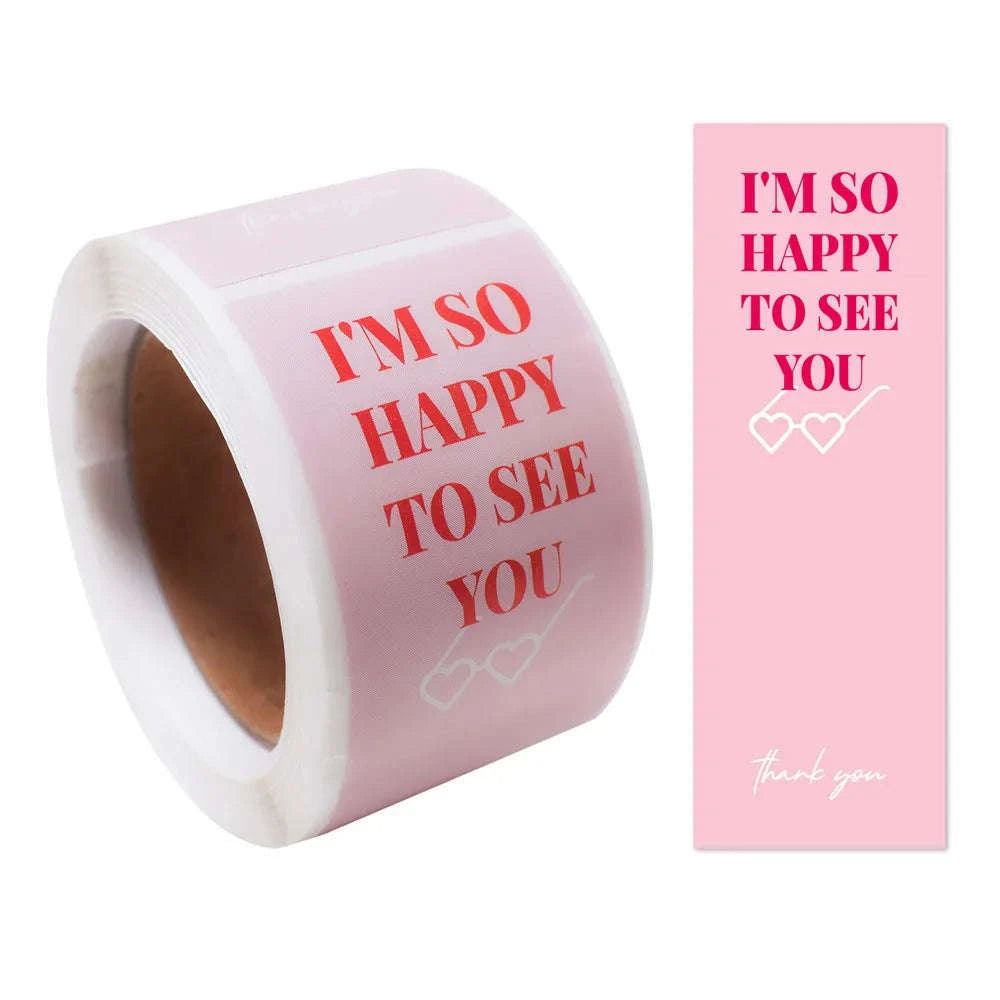 100pcs Thank You Sticker Roll for Small Business Packaging-100pcs style1