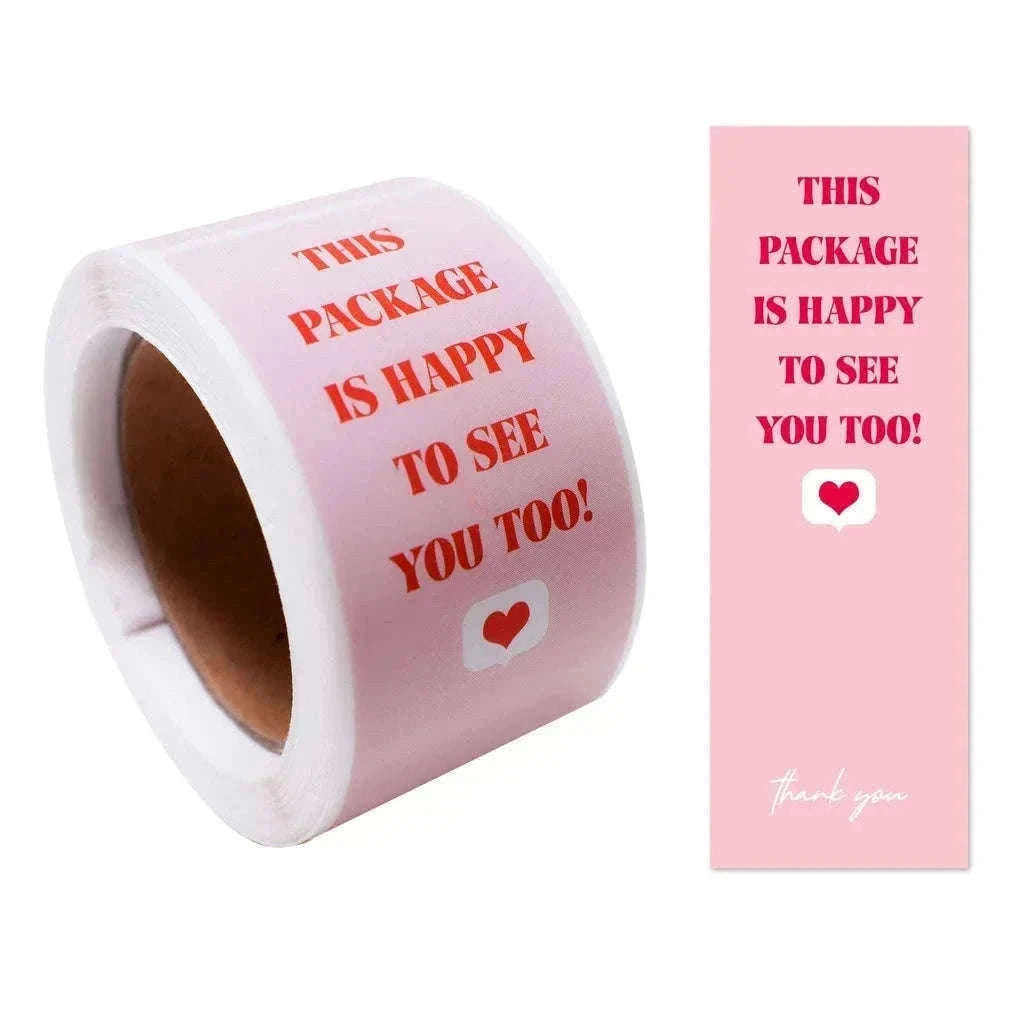 100pcs Thank You Stickers Roll for Small Business Packaging-Style03
