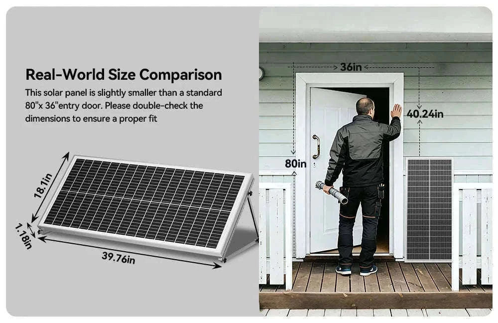 100W 12V 18BB N-Type Monocrystalline Solar Panel-200W / United States
