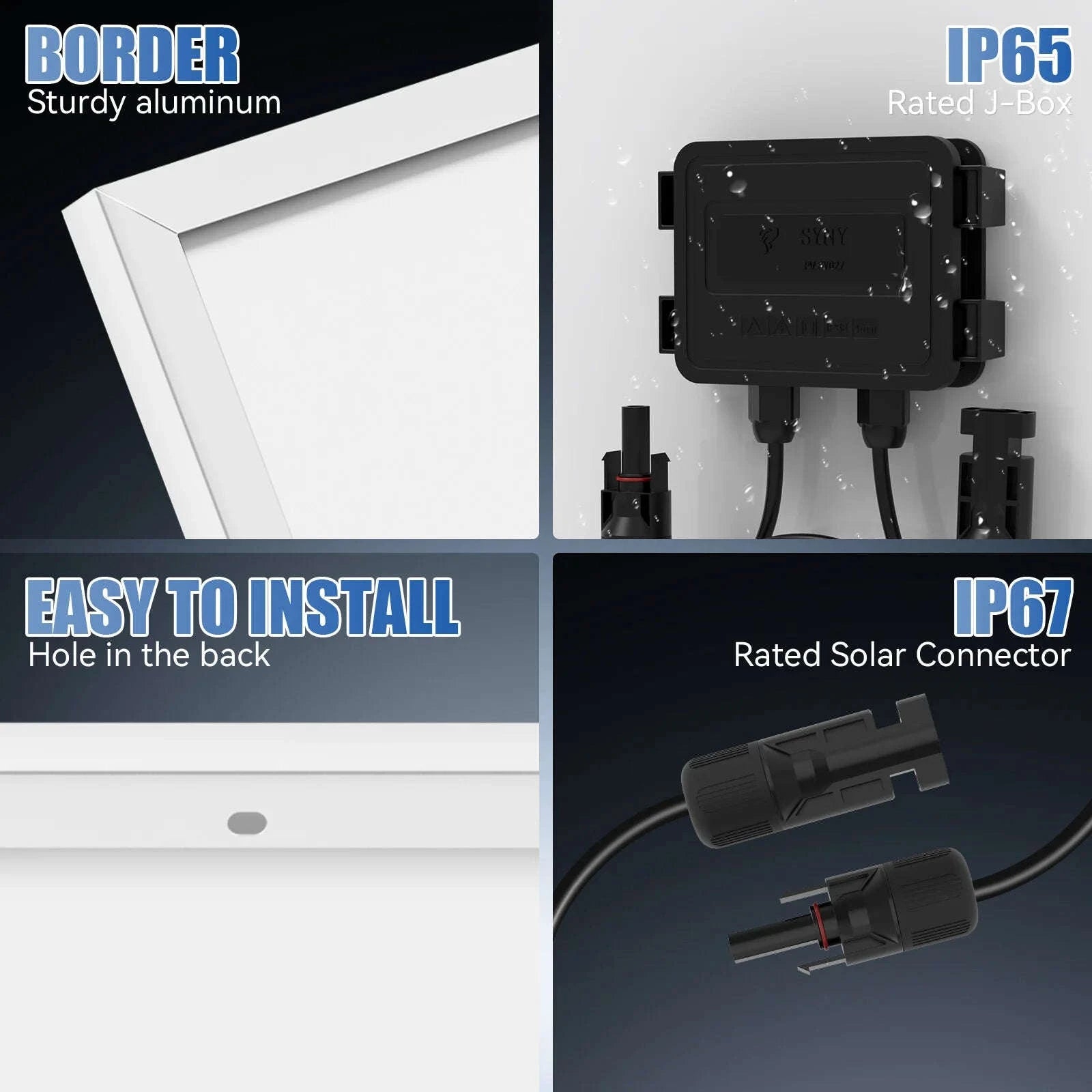 100W 12V Monocrystalline Solar Panel for RV and Trailer-400W / United States