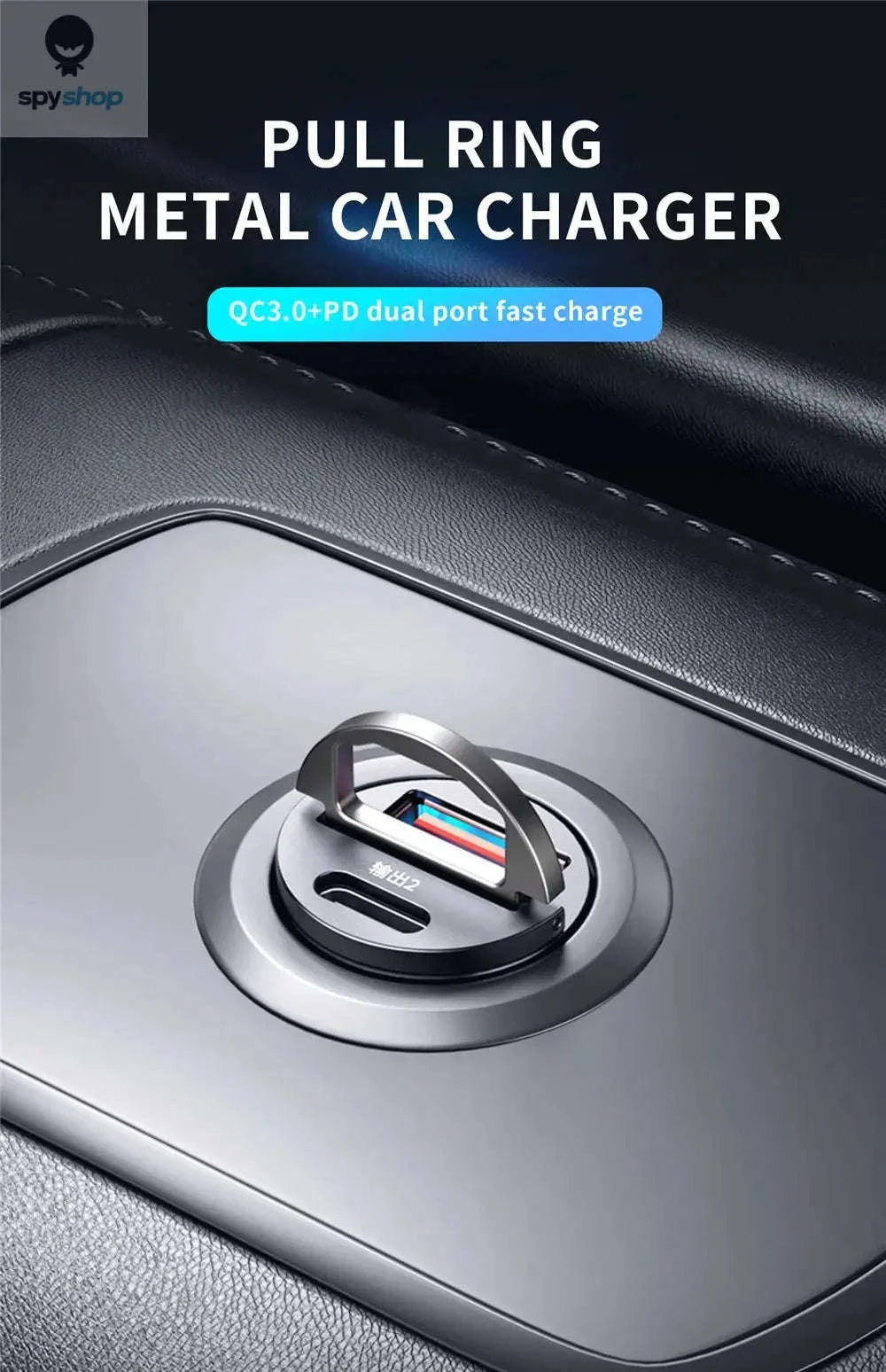 100W Car Charger – Fast Dual-Port Power for Phones and Laptops-PD-100W