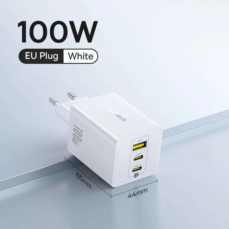 100W GaN Fast Charger 2C+U-US Plug White / China Mainland