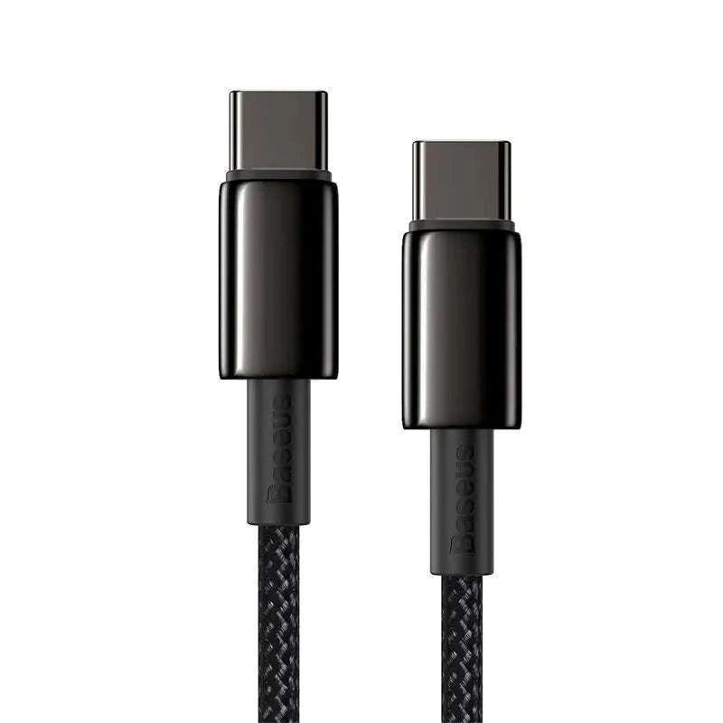 100W USB-C Fast Charging Cable for iPhone 15, MacBook, Samsung-Black / 2m
