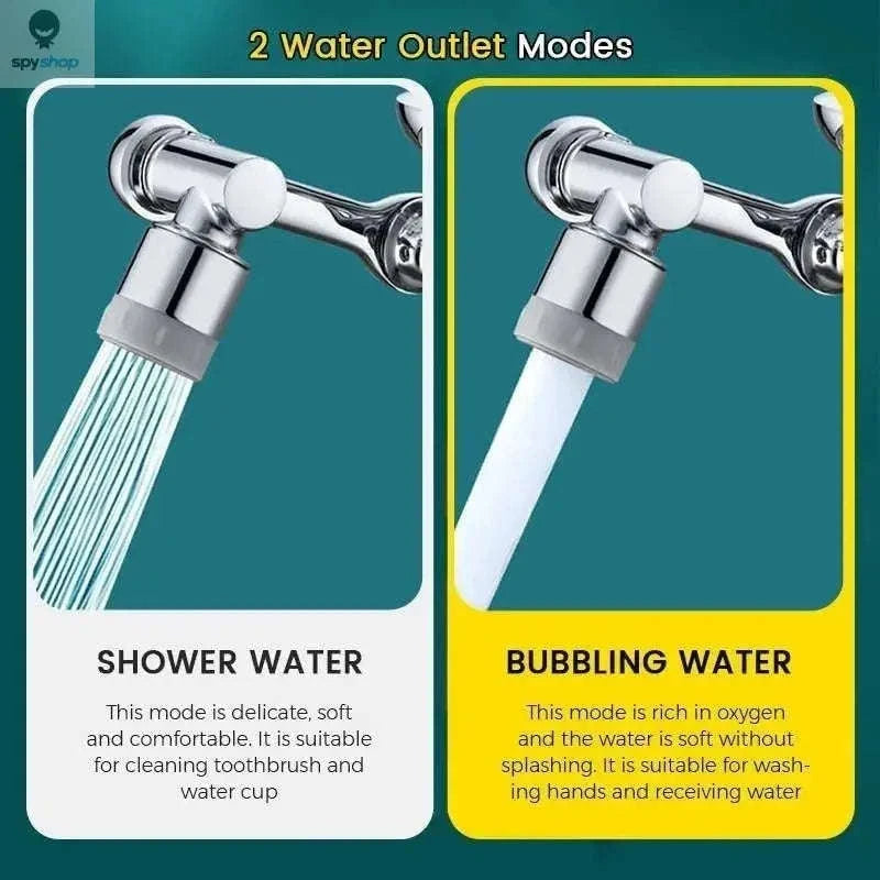 1080° Rotatable Faucet Sprayer Head – Multi‑Angle Control and Dual Water Modes-Double Mode