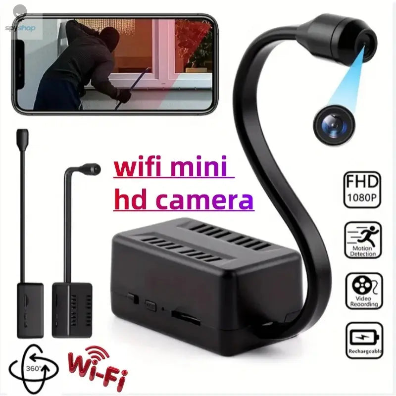 1080P HD Mini Camera WiFi Security IP Reomote Monitoring Body Cam 360° Rotatable Lens Night Vision Small Camcorder Espia Alarm Spy-shop.com