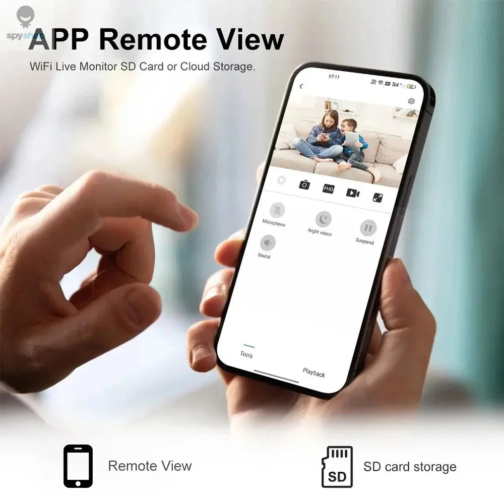 1080P HD Mini Camera WiFi Security IP Reomote Monitoring Body Cam 360° Rotatable Lens Night Vision Small Camcorder Espia Alarm Spy-shop.com