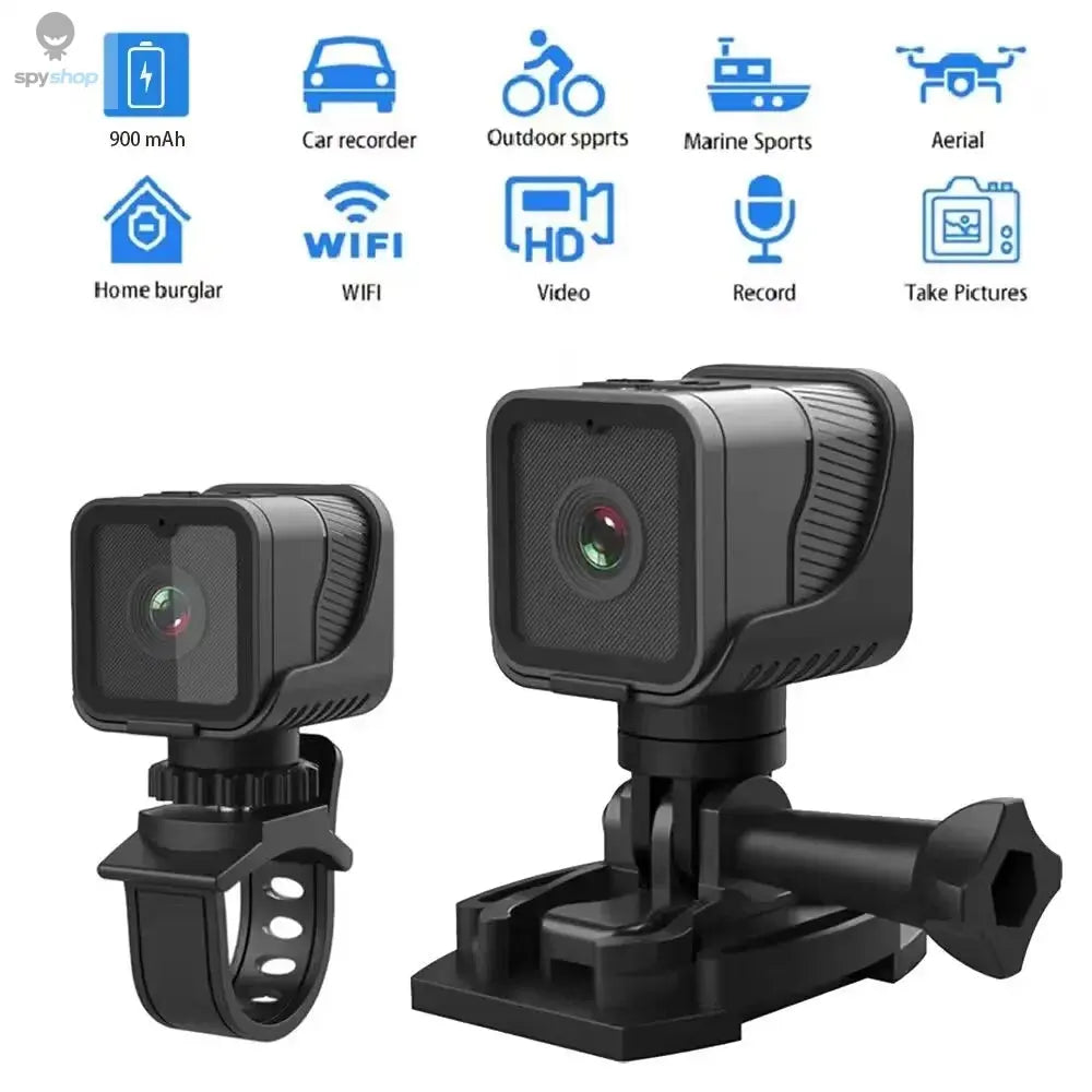 1080P HD Portable Sports Mini Camera with Hotspot WiFi Waterproof Camera, Motorcycle and Bike Driving Recorder Spy-shop.com