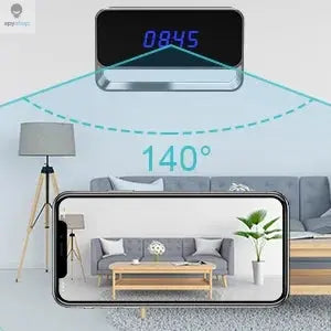 1080P Mini Camera Clock Wireless Clocks Cameras HD WiFi Covert Surveillance Security Cam Night Vision 12/24 Hour Detection Alert Spy-shop.com
