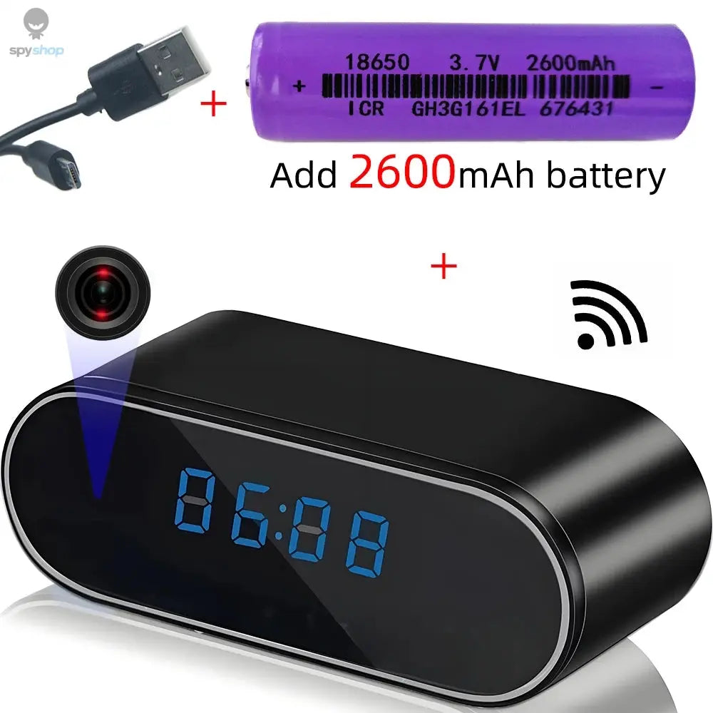 1080P WiFi Mini Camera Full HD Clock Camera with Movement Detect Night Vision for Home and Office Surveillance Spy-shop.com