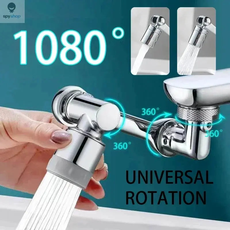 1080° Rotatable Extension Faucet Sprayer Head 2 Spray Modes Universal Bathroom Tap Extend Adapter Aerator Spy-shop.com