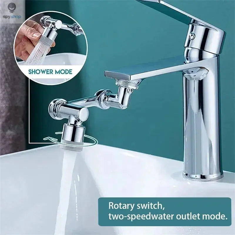 1080° Rotatable Extension Faucet Sprayer Head 2 Spray Modes Universal Bathroom Tap Extend Adapter Aerator Spy-shop.com