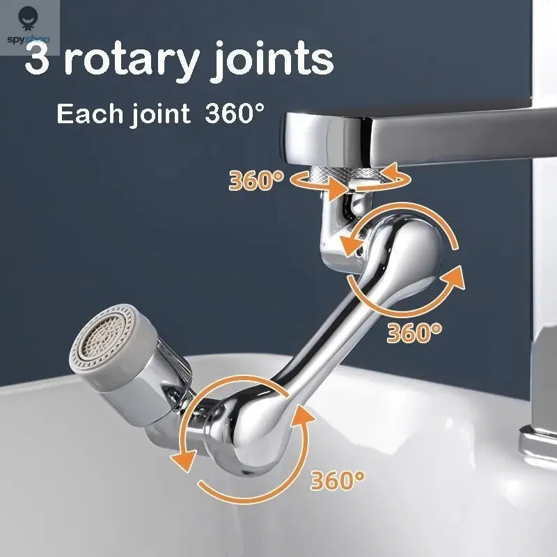 1080° Rotatable Extension Faucet Sprayer Head 2 Spray Modes Universal Bathroom Tap Extend Adapter Aerator Spy-shop.com