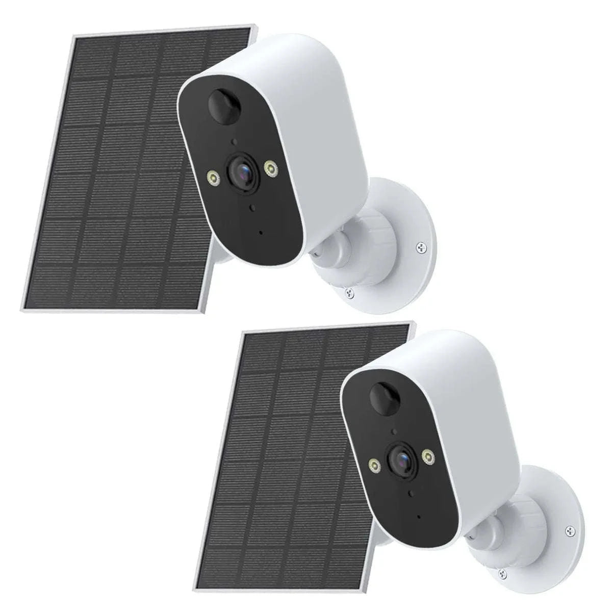 1080P 2-Pack Solar Security Camera Wireless Outdoor Battery Powered-2Pack Cam NO Card / UK Plug