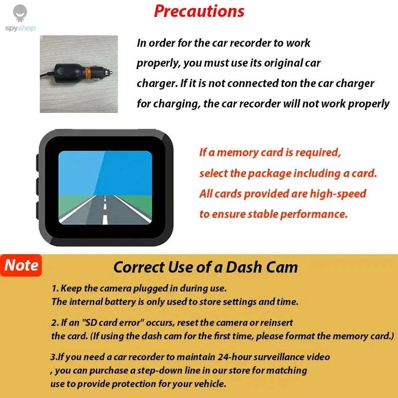 1080P 3-Camera Dash Cam with IR Night Vision-Y30B-no card