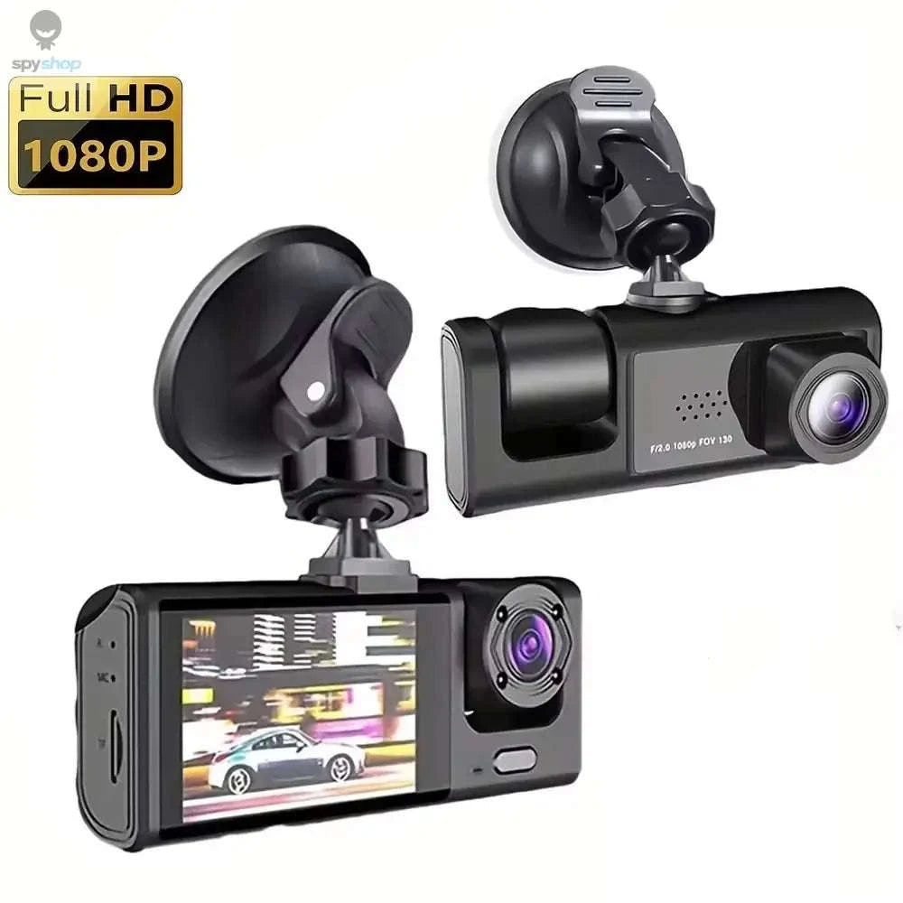 1080P 3-Camera Dash Cam with IR Night Vision-Y30B-no card
