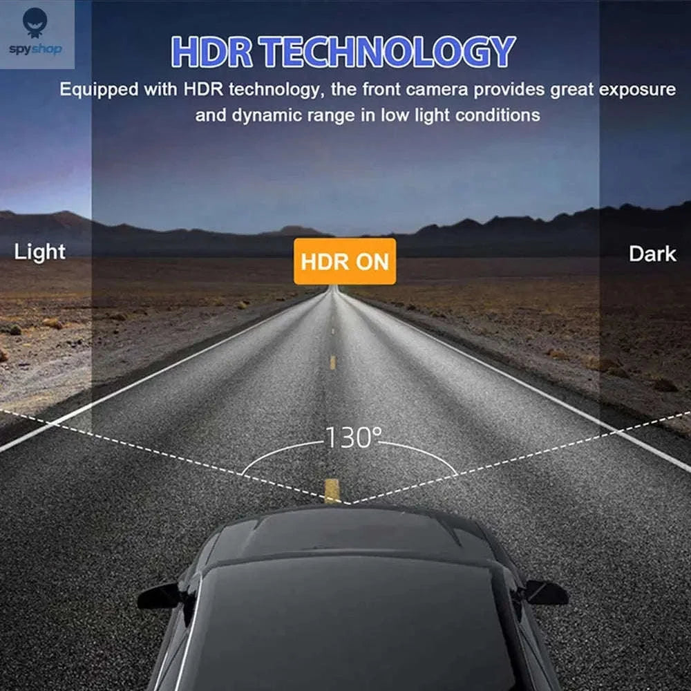 1080P 3-Camera Dash Cam with IR Night Vision-Y30B-no card