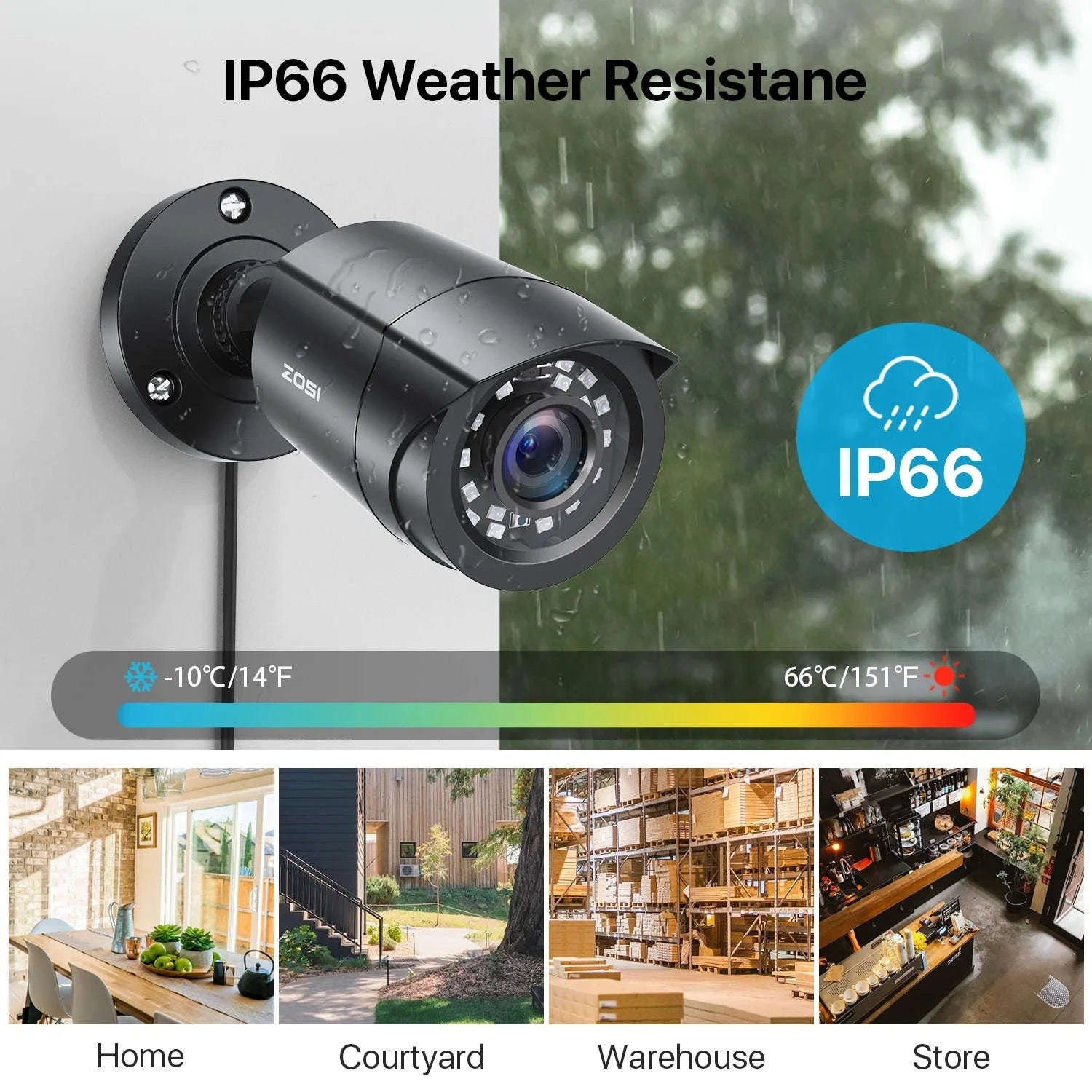 1080P 4 Pack HD-TVI Bullet Security Cameras-Black / spain