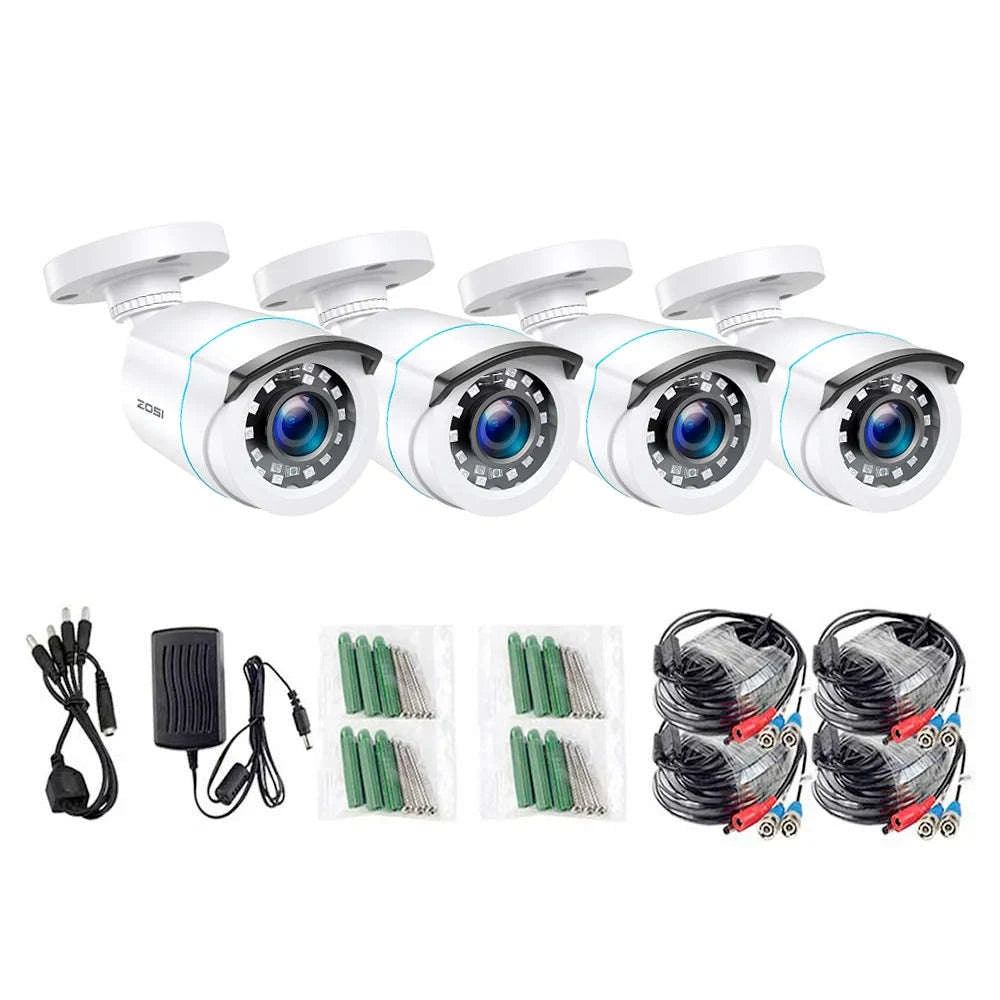 1080P 4 Pack HD-TVI Bullet Security Cameras-Black / spain