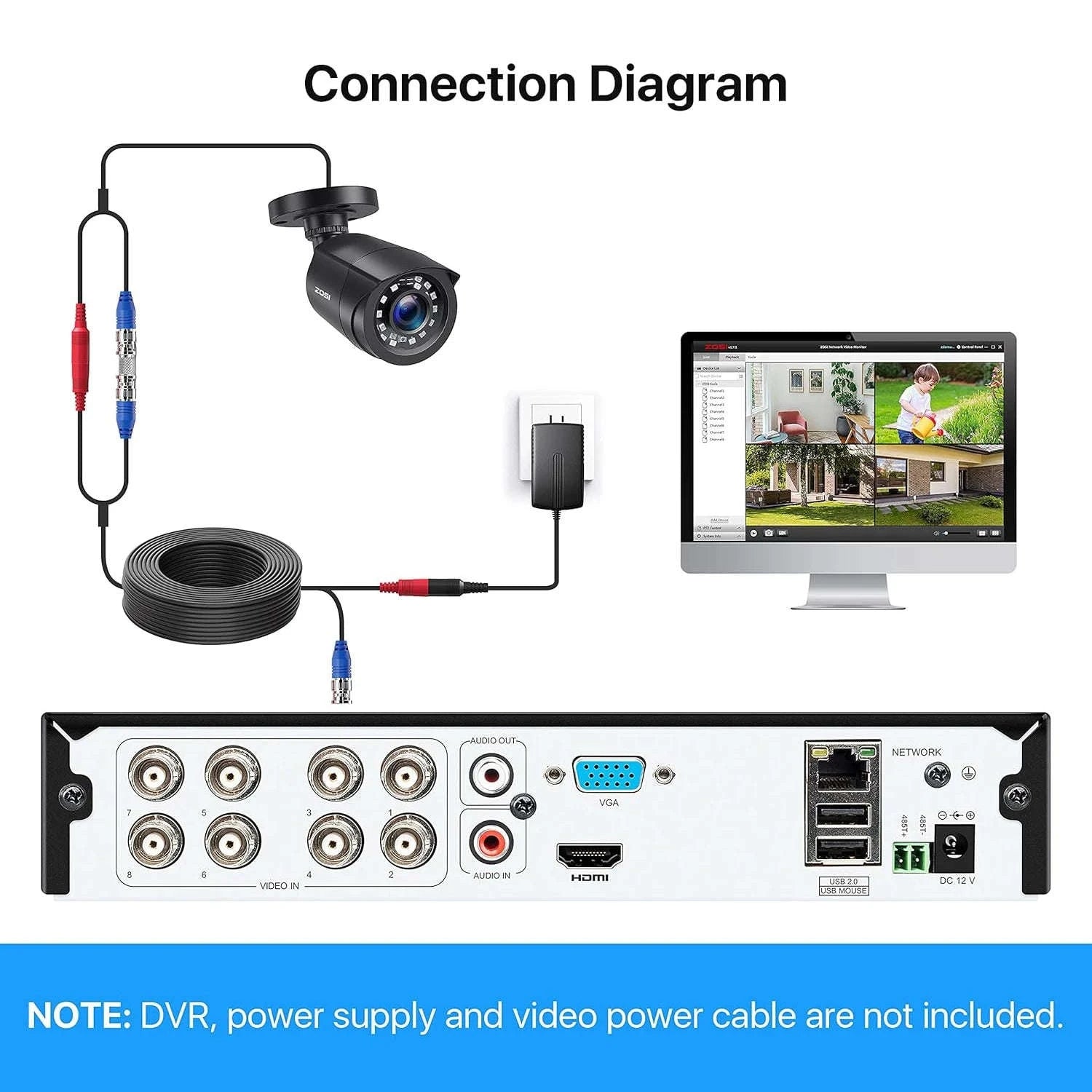 1080P 4 Pack HD-TVI Bullet Security Cameras-Black / spain