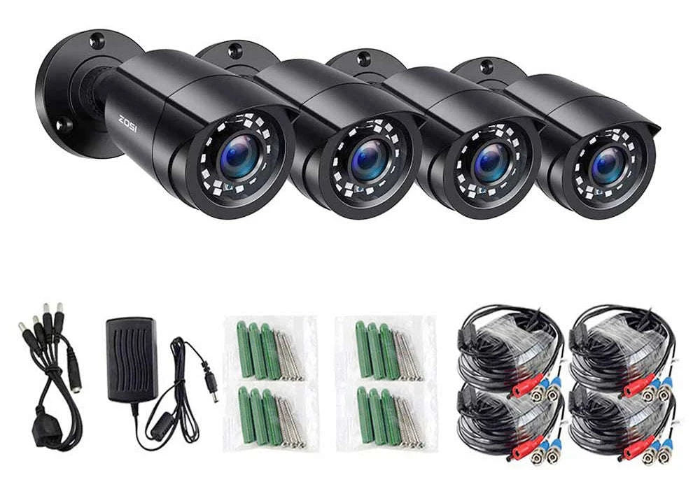 1080P 4 Pack HD-TVI Bullet Security Cameras-Black / spain