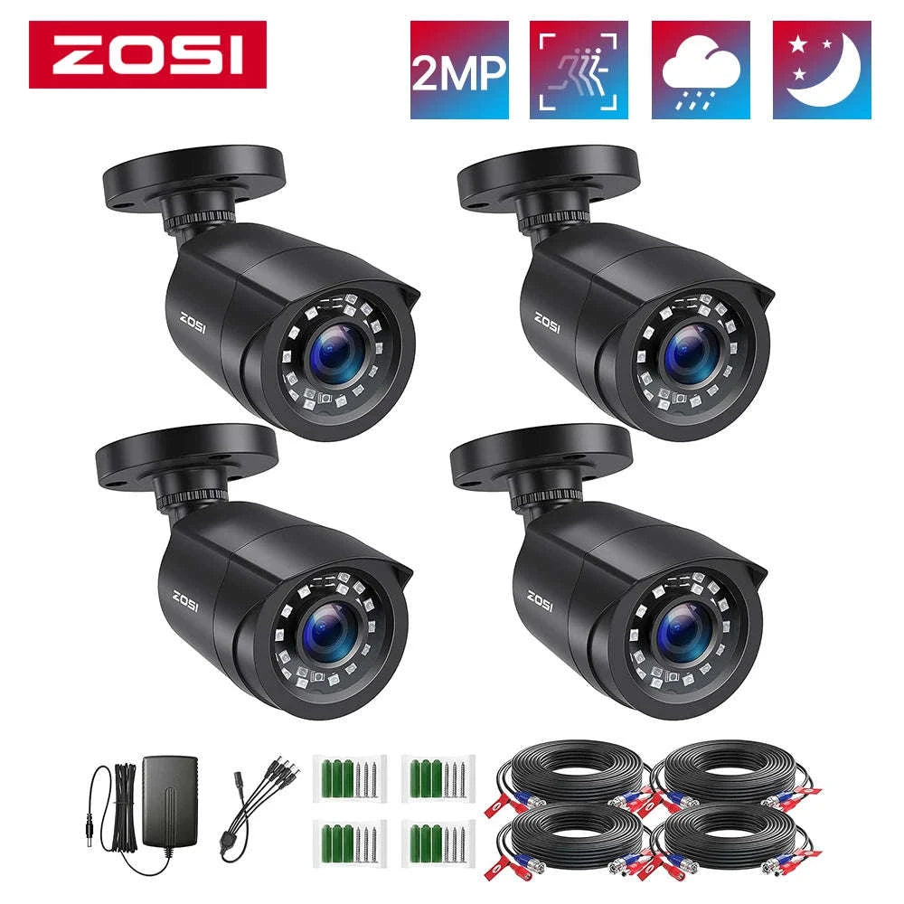 1080P 4 Pack HD-TVI Bullet Security Cameras-Black / spain
