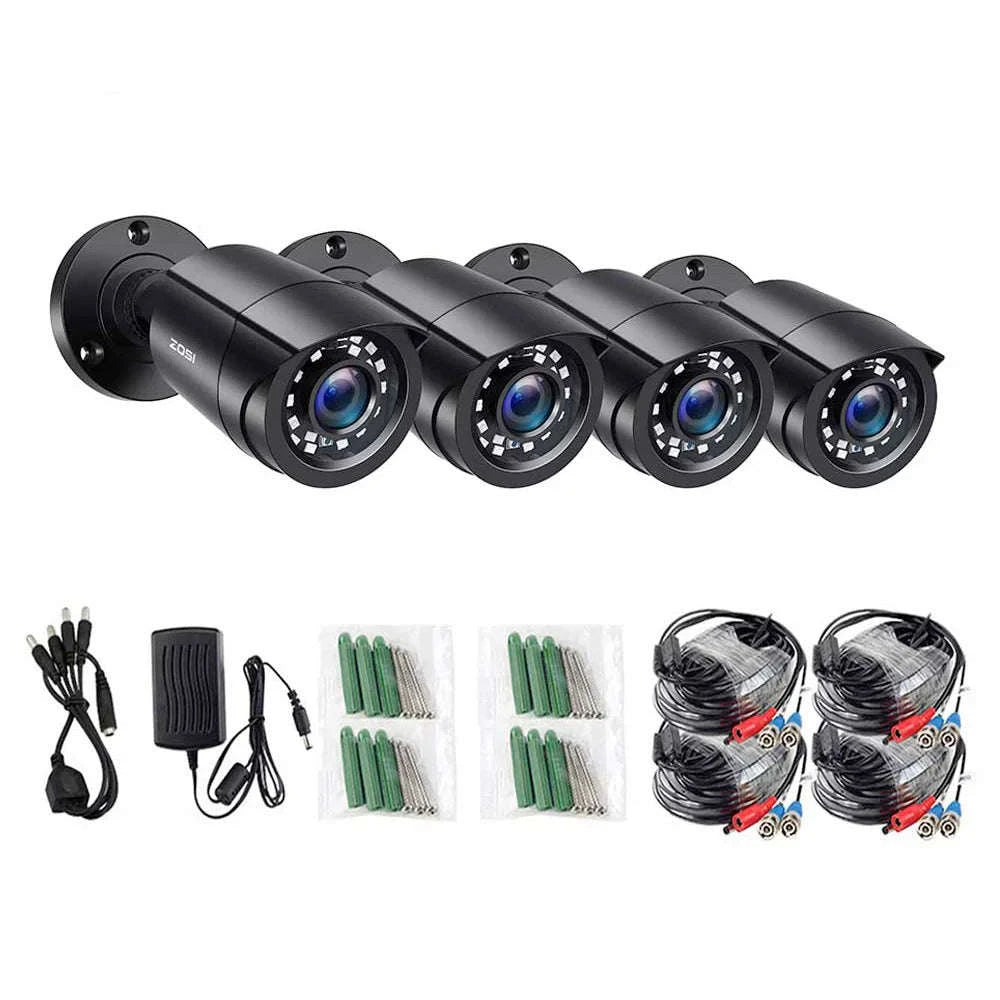 1080P 4 Pack HD-TVI Bullet Security Cameras-Black / spain