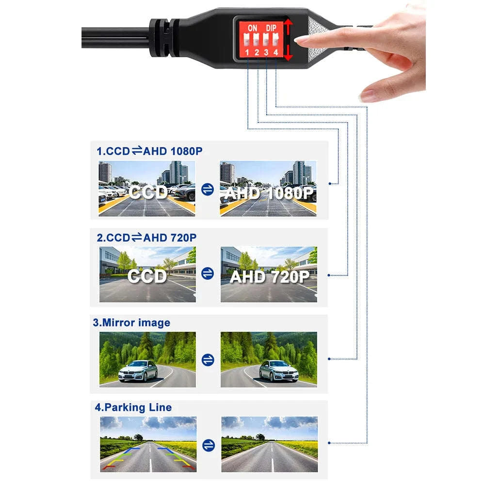 1080P/720P Car Rear View Camera with Night Vision-Dial code 1080P