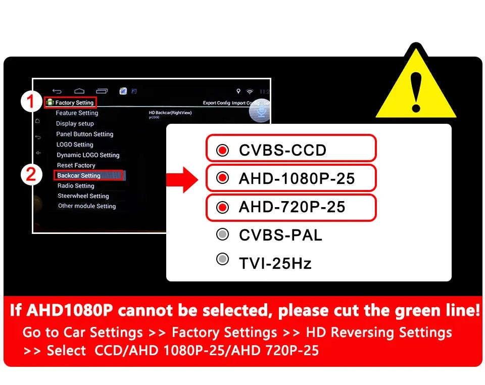 1080P/720P Car Rear View Camera with Night Vision-Dial code 1080P