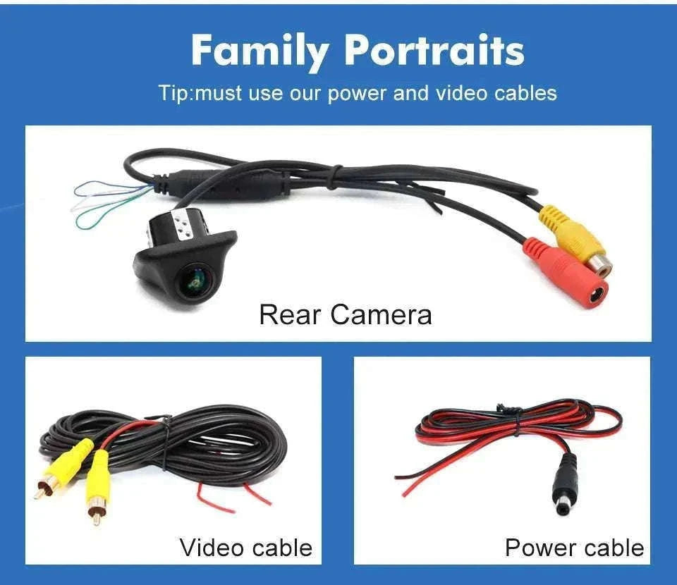 1080P AHD Car Rear View Camera with 180° Fisheye Night Vision-White
