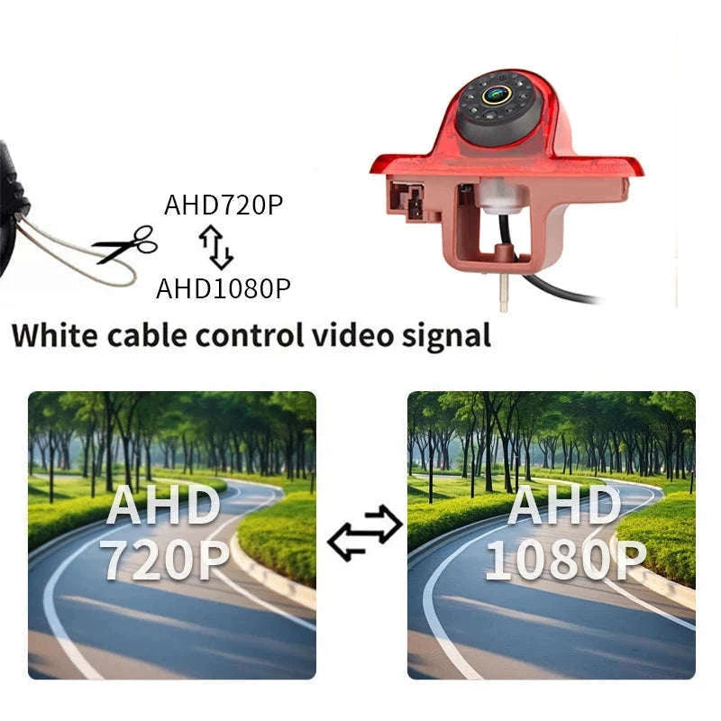 1080P AHD Reverse Camera Brake Light for Trafic Vivaro Combo-CVBS720P-AHD1080P / 12 V