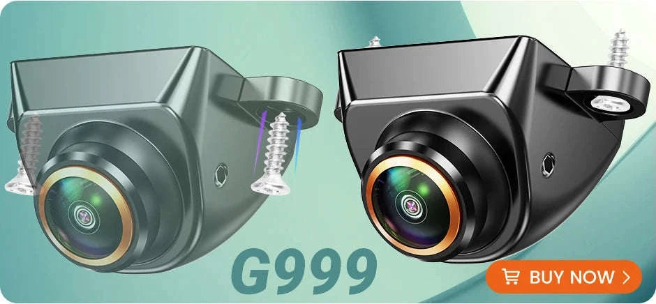 1080P Car Front Rear View Backup Camera 170° Night Vision-Black / AHD1080P