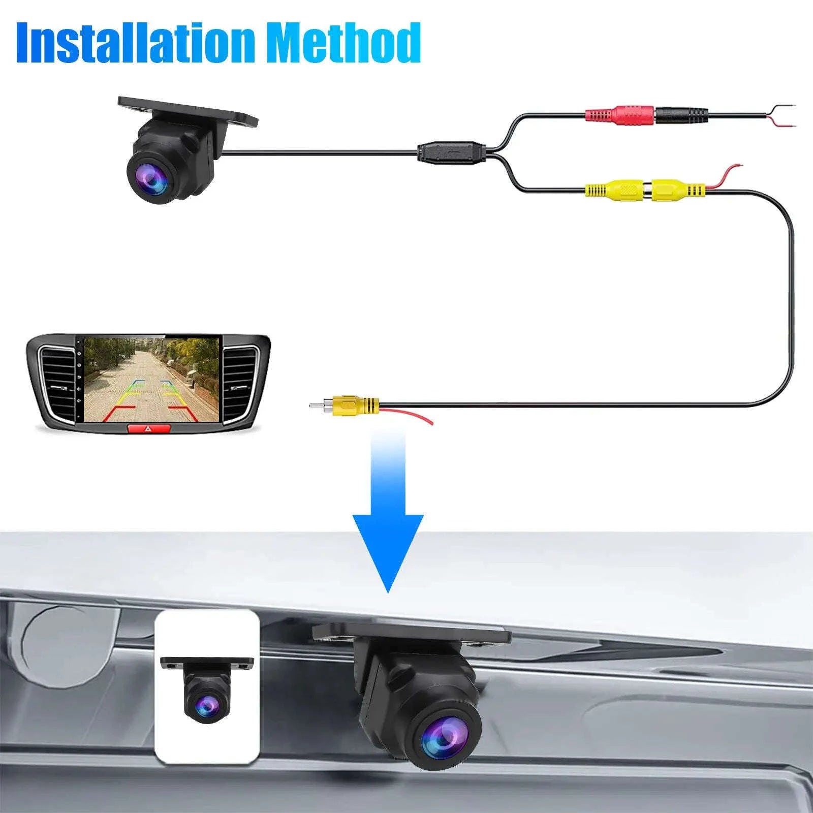 1080P Car Rear View Camera 170° Wide Angle Night Vision Waterproof Backup Camera-2Pcs