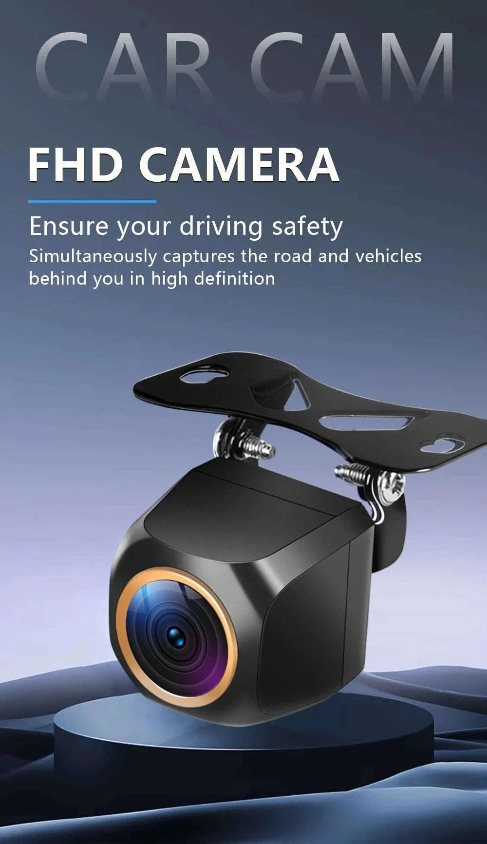 1080P Car Rear View Camera with 200° Fisheye Lens-200 / 12 V